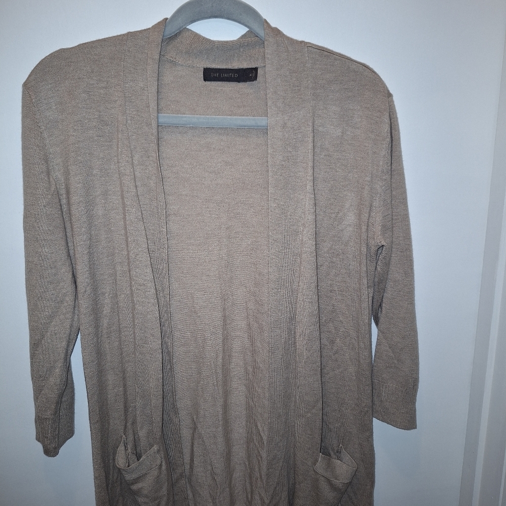 Beige Long Cardigan